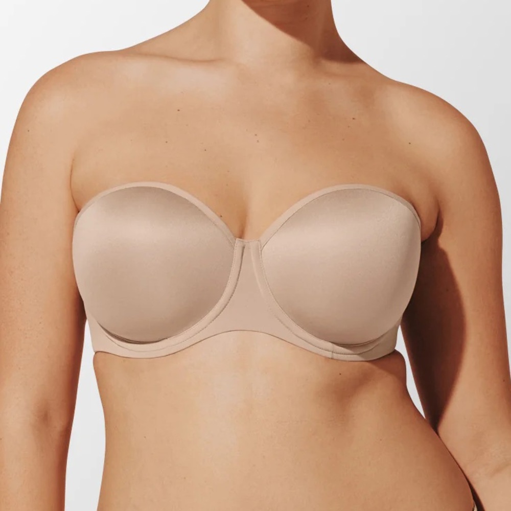 ThirdLove 24/7 Classic Strapless Bra – Taupe – Size 34b
